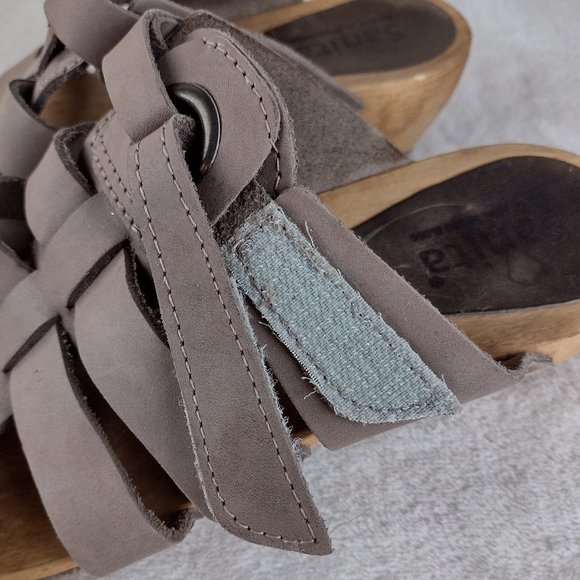 Sanita Clog Sandals Wood Sole - Picture 5 of 7